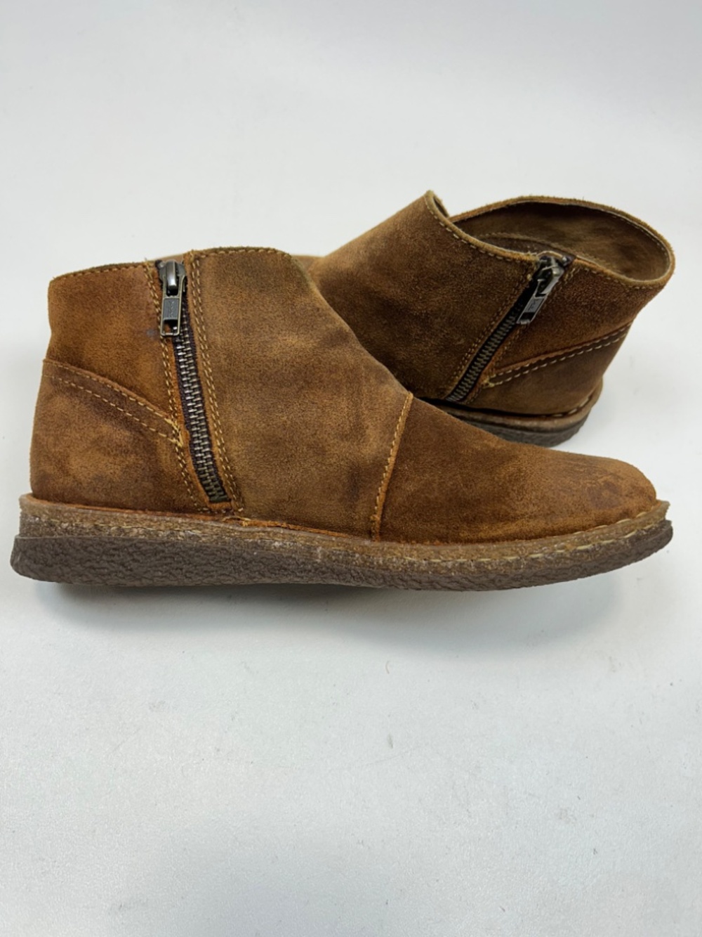 BORN Tora Bohemian Distressed Glazed Ginger Leather Ankle Boots size 7.5 NWOB - Picture 6 of 8